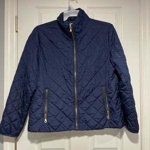 Blue Old Navy Quilted Collared Jacket XL Fall Winter